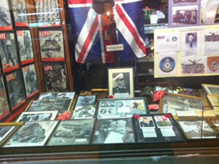 British flag with old photos